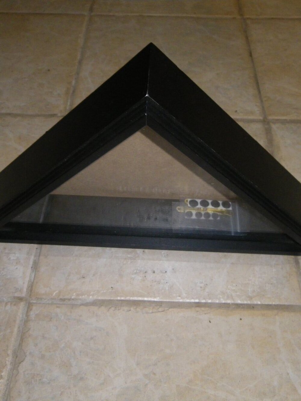 Triangular Flag Wooden Case Display Shadow Box Frame Decor